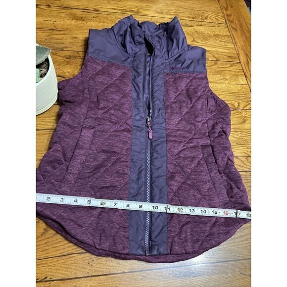 MARMOT Purple POLYESTER FULL ZIP TWO FRONT ZIP POCKETS VEST SIZE S/P - Picture 3 of 5